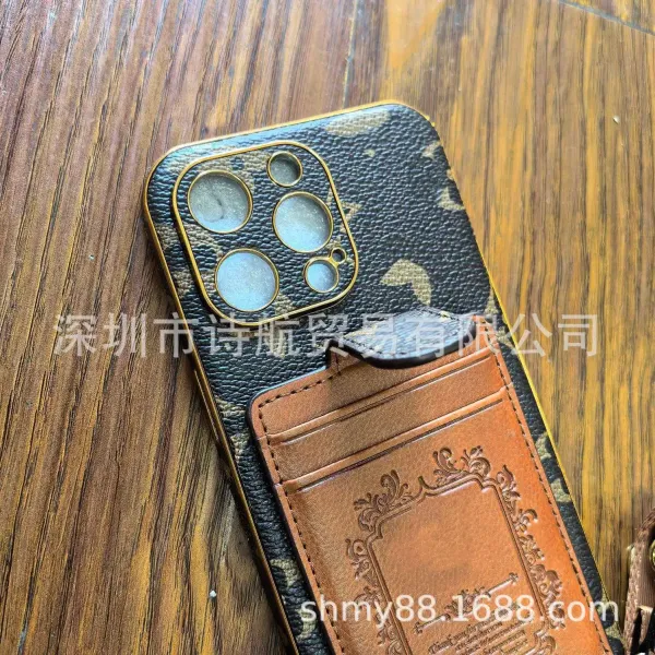 Louis Vuitton Monogram Canvas Phone Case with Strap Black Multicolor - 4