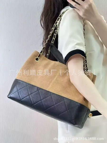 Chanel-inspired Quilted Hobo Bag in Black, Gray, Burgundy, and Beige - 5