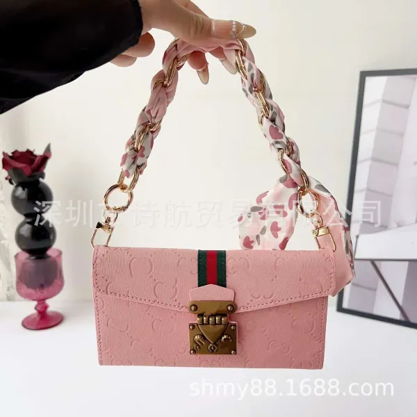 Gucci Marmont Mini Envelope Crossbody Bag Pink - 11