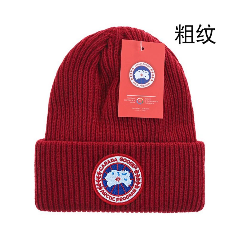 Canada Goose Hats Rib-knit cuffed beanie with Arctic Program patch — 16