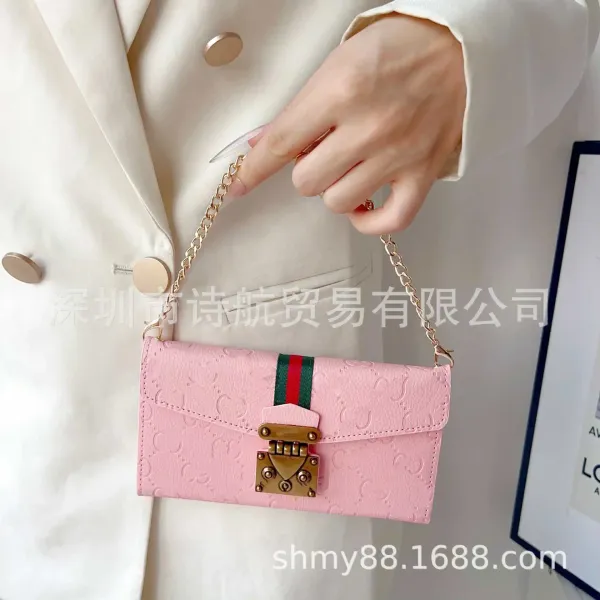 Gucci Marmont Mini Envelope Crossbody Bag Pink - 21