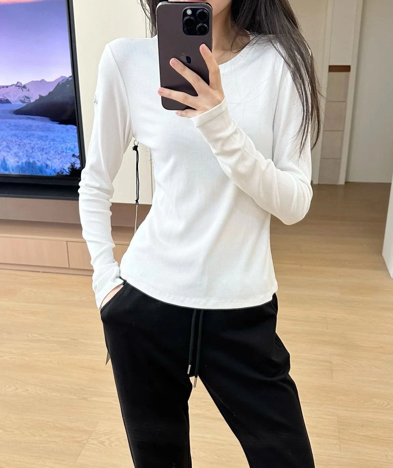 Alo Yoga Ribbed Long Sleeve Base Layer Gray - 16