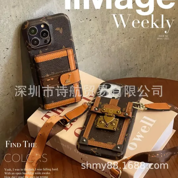 Louis Vuitton Monogram Canvas Phone Case with Card Holder Brown - 2