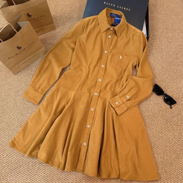 Ralph Lauren Polo Corduroy Shirt Dress Navy - 9