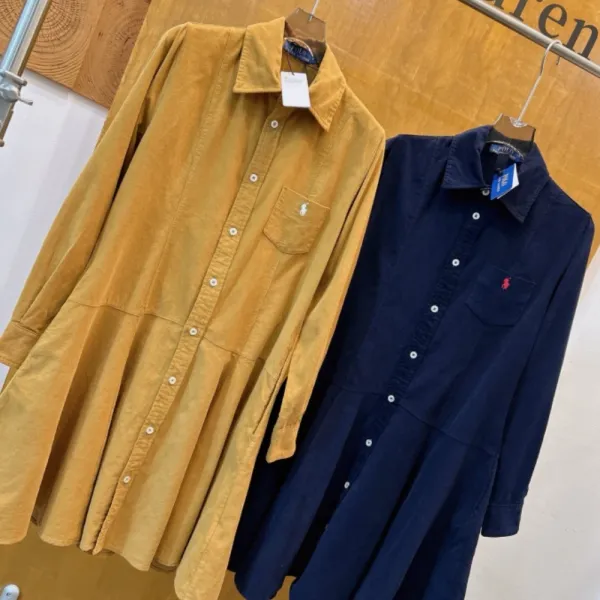 Ralph Lauren Polo Corduroy Shirt Dress Navy - 6
