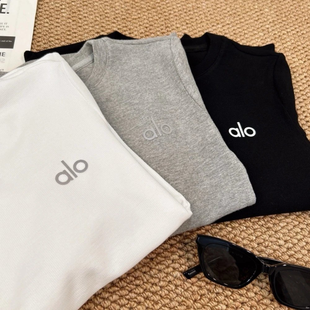 Alo Yoga Long Sleeve Base Layer Top Black - 7