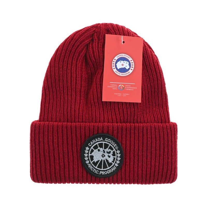 Canada Goose Hats Rib-knit cuffed beanie with Arctic Program patch — 29