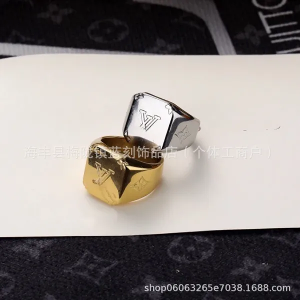 Louis Vuitton Monogram Cube Ring Gold and Silver Rings - 2