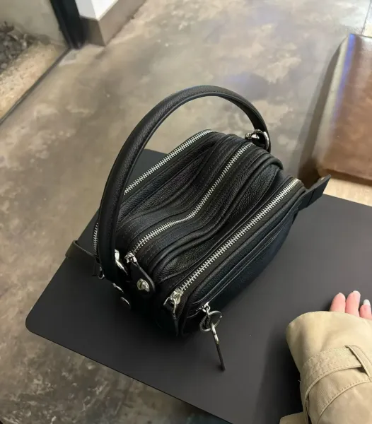Balenciaga Hourglass Mini Black Leather Handbag - 17