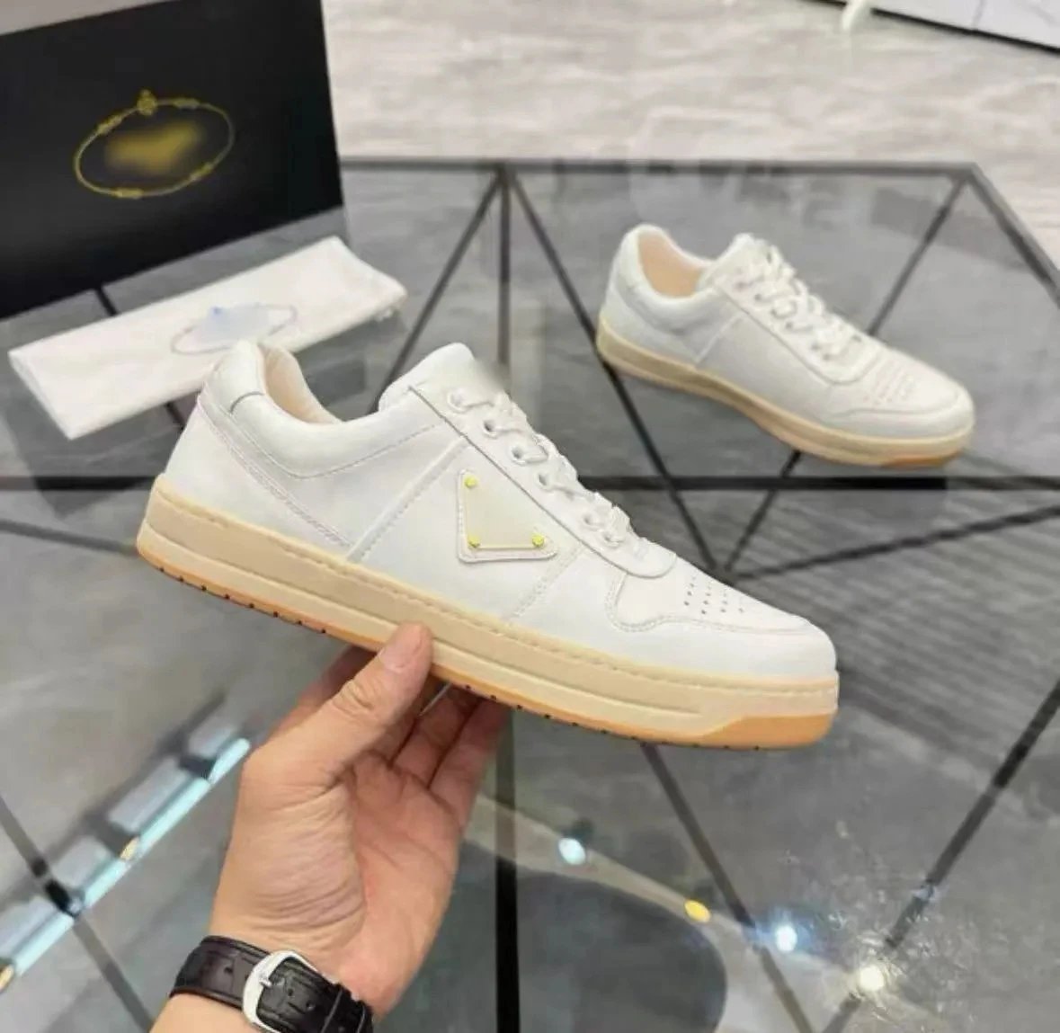 White Leather Casual Sneaker photo 4