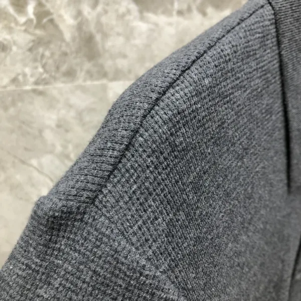 Thom Browne Classic Four-Bar Stripe Gray Knit Polo - 24