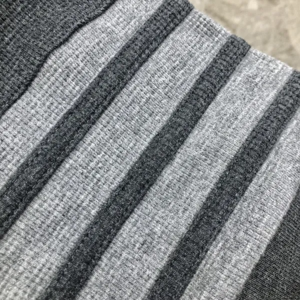Thom Browne Classic Four-Bar Stripe Gray Knit Polo - 25