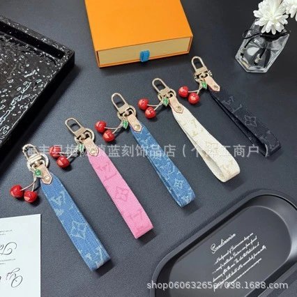 Louis Vuitton Cherry Keychain Strap Monogram Canvas Accessories