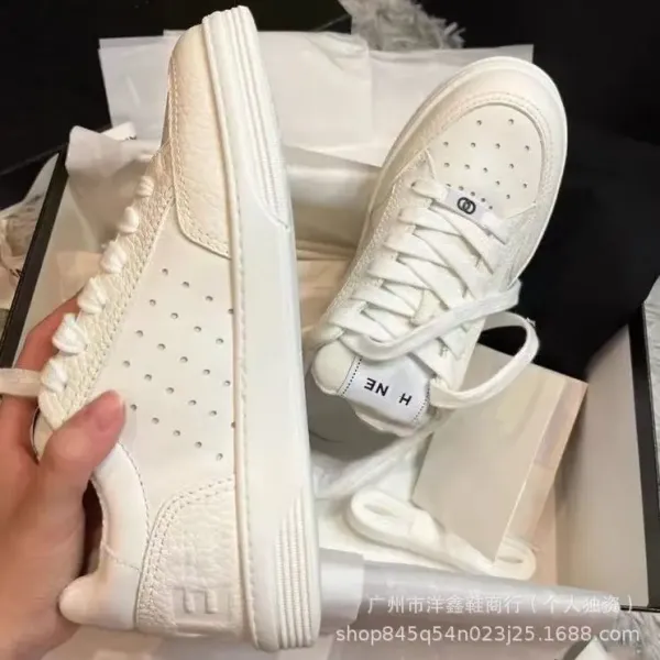 Hogan Interactive White Perforated Leather Sneakers - 14