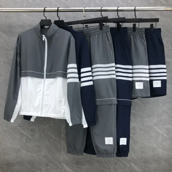 Thom Browne 4-Bar Stripe Nylon Shorts Gray - 3