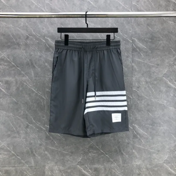 Thom Browne 4-Bar Stripe Nylon Shorts Gray - 14