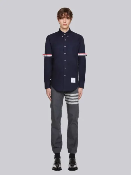 Thom Browne Classic Four-Bar Stripe Shirt Gray - 6