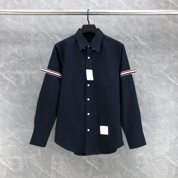 Thom Browne Classic Four-Bar Stripe Shirt Gray - 12