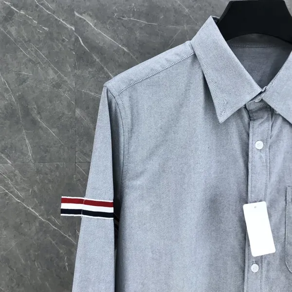 Thom Browne Classic Four-Bar Stripe Shirt Gray - 23