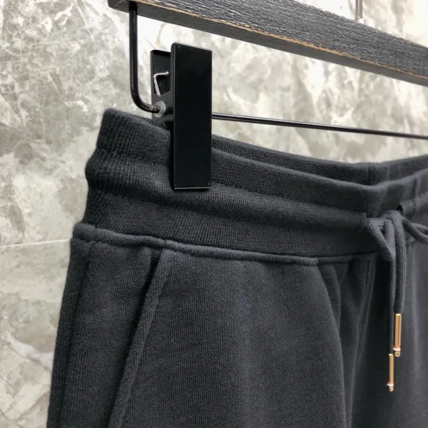 Thom Browne Four-Bar Stripe Black Sweatshorts - 37