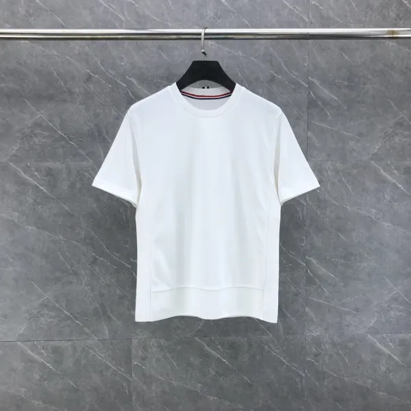 Thom Browne Classic Four-Bar Stripe White T-Shirt - 6