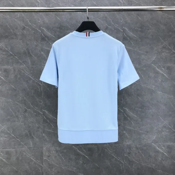 Thom Browne Classic Four-Bar Stripe White T-Shirt - 15