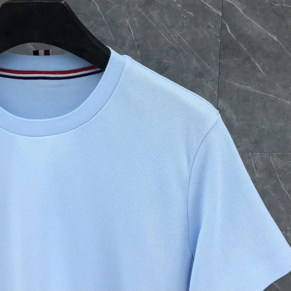 Thom Browne Classic Four-Bar Stripe White T-Shirt - 18