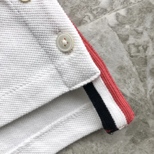 Thom Browne Classic Four-Bar Stripe Gray Polo - 20