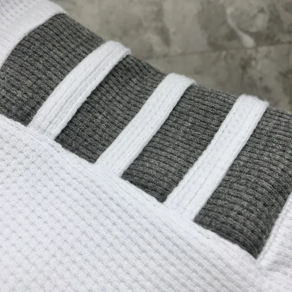 Thom Browne 4-Bar Stripe Waffle Knit Shorts White - 21
