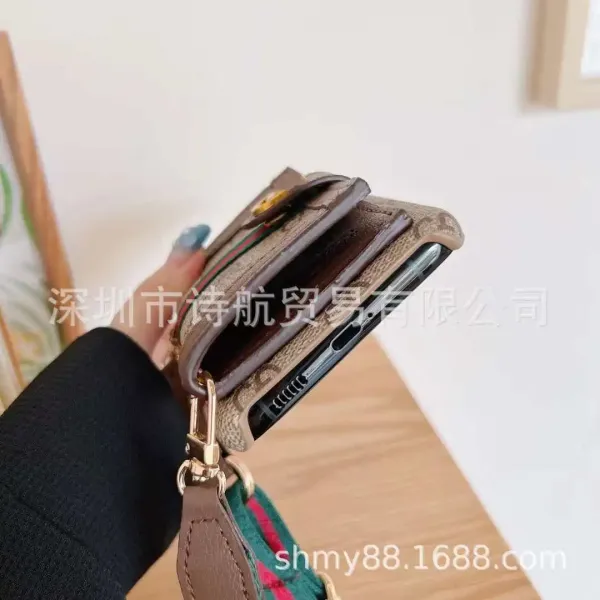 Gucci GG Marmont Phone Case with Strap Beige Multicolor Phone-Accessories - 4