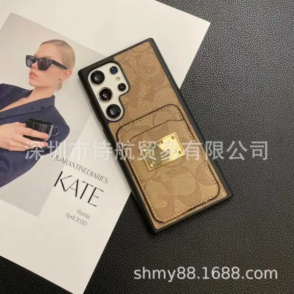 Coach Signature Gold Cardholder Phone Case - 5