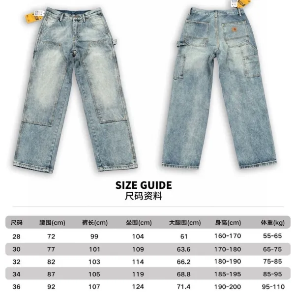 Carhartt Work In Progress Straight Fit Raw Denim Jeans - 2
