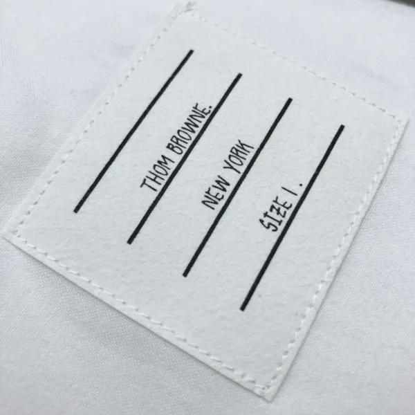 Thom Browne Classic White Shirt with 4-Bar Stripe Sleeve Detail - 28