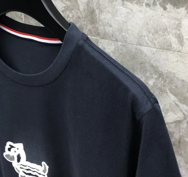 Thom Browne Pink Dog Embroidered T-Shirt - 46