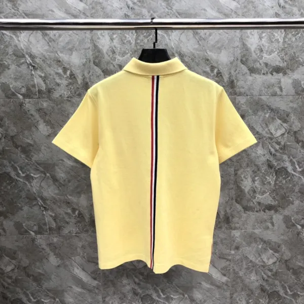 Thom Browne Classic Four-Bar Stripe Gray Polo - 7