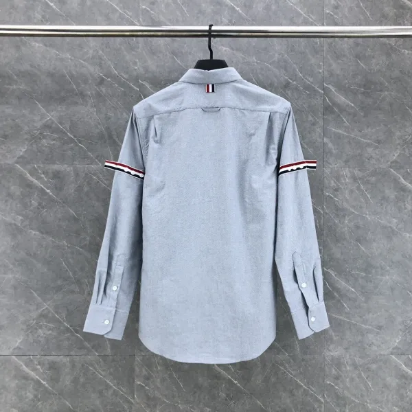 Thom Browne Classic Four-Bar Stripe Shirt Gray - 22