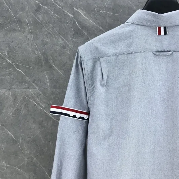Thom Browne Classic Four-Bar Stripe Shirt Gray - 24