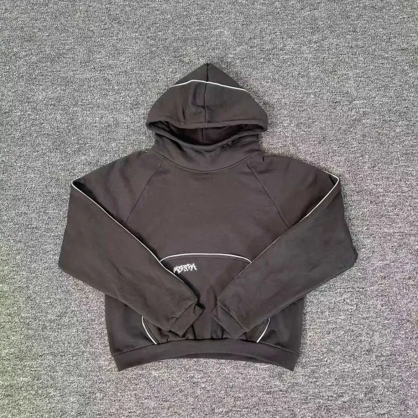 MMY Black and Gray Contrast Hoodie and Sweatpants Set - 15