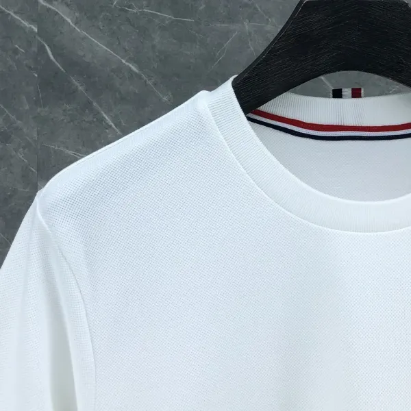 Thom Browne Classic Four-Bar Stripe White T-Shirt - 8
