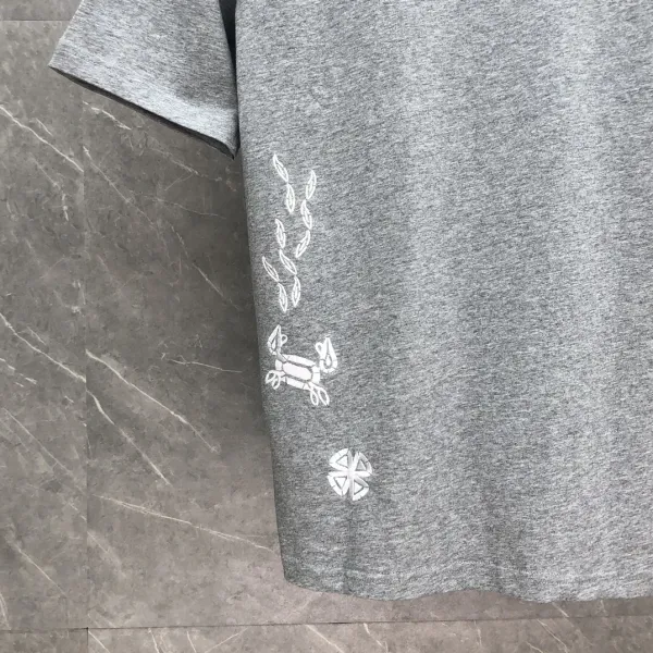 Thom Browne Turtle and Star Embroidered Navy T-Shirt - 26