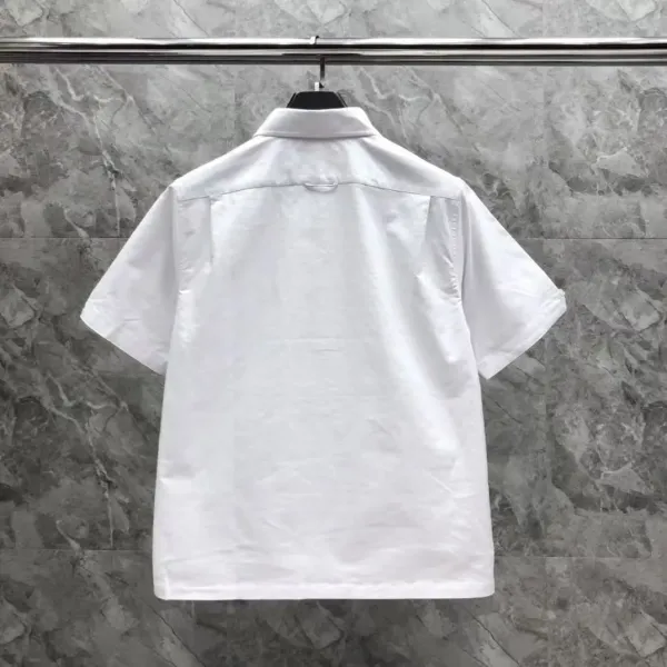 Thom Browne Short-Sleeve Oxford Shirt Light Blue - 20