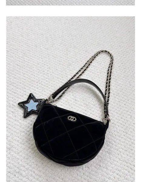 Chanel 22 Mini Quilted Half-Moon Bag Black Shoulder Bag - 14