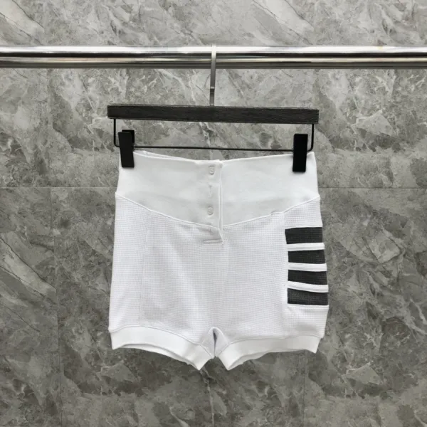 Thom Browne 4-Bar Stripe Waffle Knit Shorts White - 18