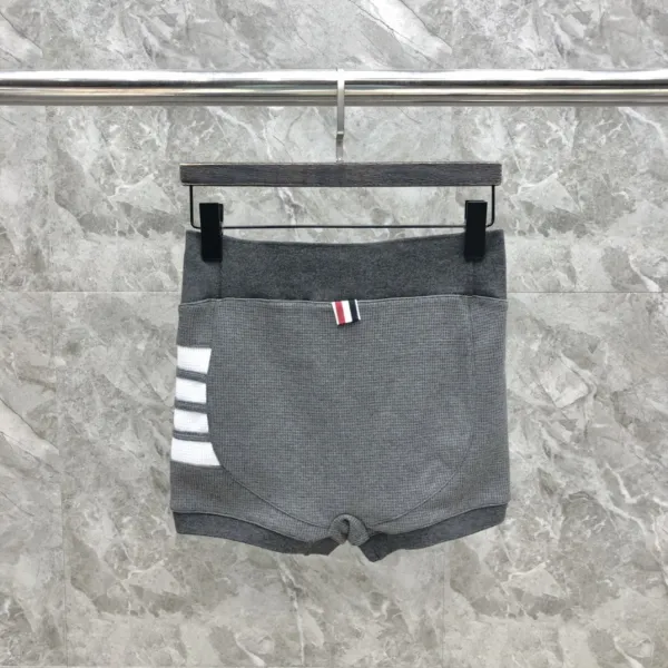 Thom Browne 4-Bar Stripe Waffle Knit Shorts White - 29