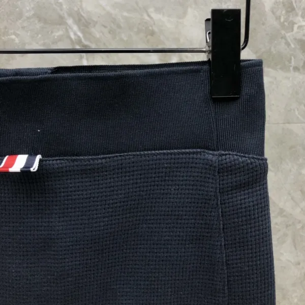 Thom Browne 4-Bar Stripe Waffle Knit Shorts White - 35