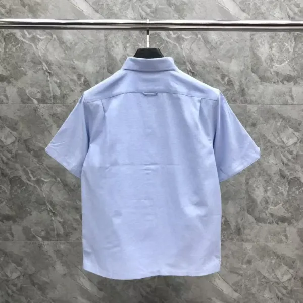 Thom Browne Short-Sleeve Oxford Shirt Light Blue - 22