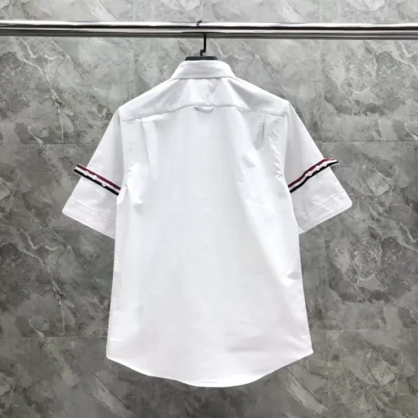 Thom Browne Short-Sleeve Oxford Shirt Light Blue - 32