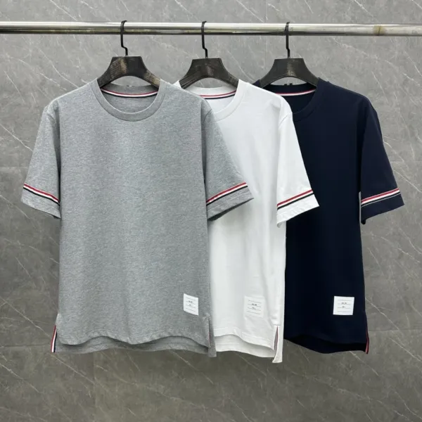 Thom Browne Classic Four-Bar Stripe Navy T-Shirt - 40