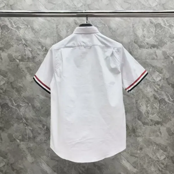 Thom Browne Short-Sleeve Oxford Shirt Light Blue - 36