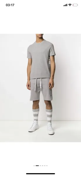 Thom Browne 4-Bar Stripe Navy T-Shirt - 8